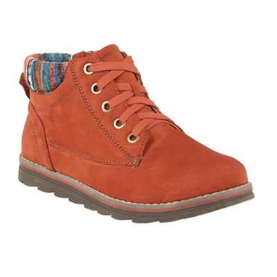 Lotus Brown 'Sequoia' lace up ankle boots